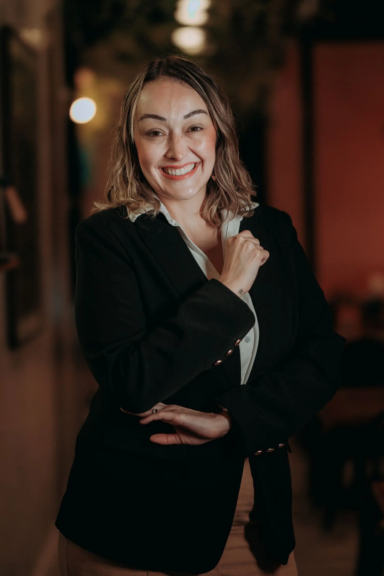 Travel planning specialist in professional attire