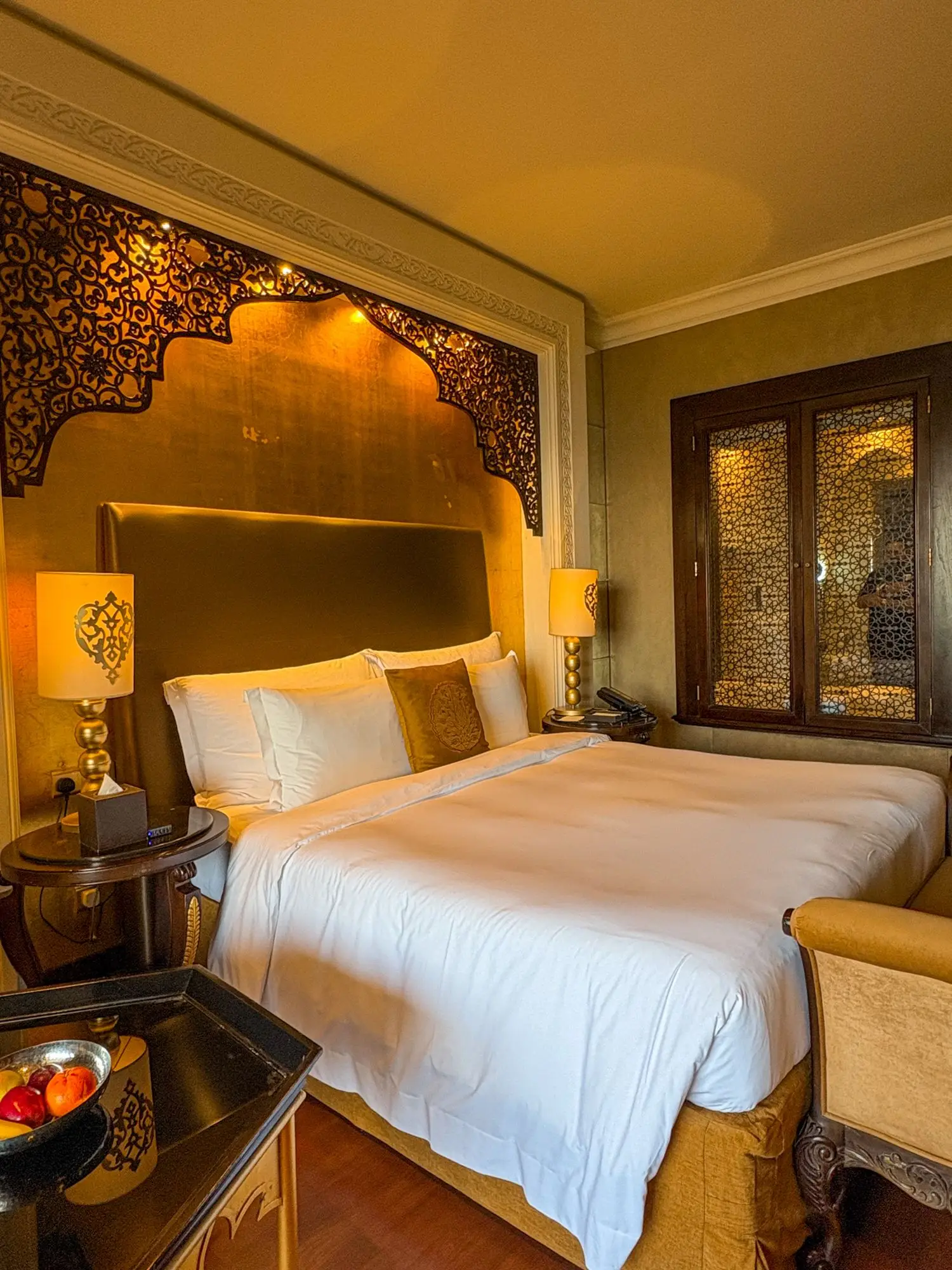 Warm guest room interior